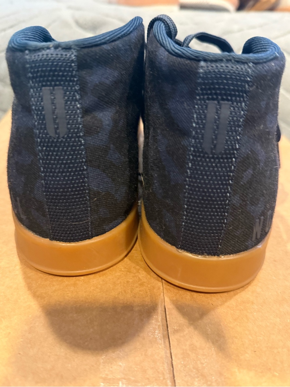 NOBULL Navy Patterned High-Top Lace-Up Boots with Gum Sole - Picture 3 of 5